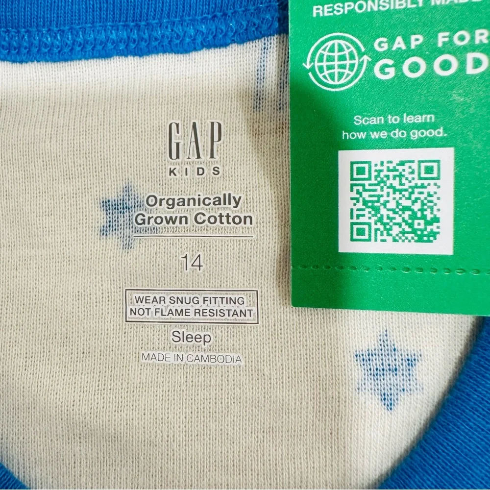 NWT GAP  Toddler Organic Cotton 2pc Hanukkah Pajama PJ Set - Size‎ 14 Years